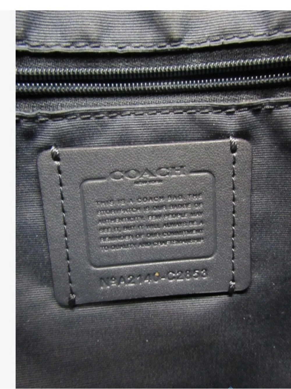 Coach Pebbled Slate Blue Leather Shoulder Bag with Front Zip Pocket